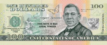 Souvenirschein 100 Dollar Virginia – Die erste englische Kolonie