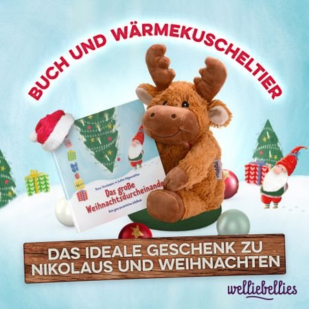 Bundle Weihnachtsdurcheinander + Wärmekuscheltier Elch von Welliebellies®