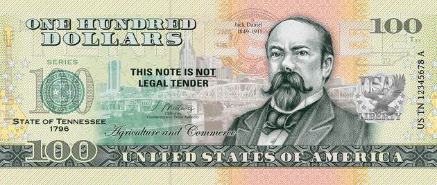 Souvenirschein 100 Dollar Tennessee – Staat der Freiwilligen
