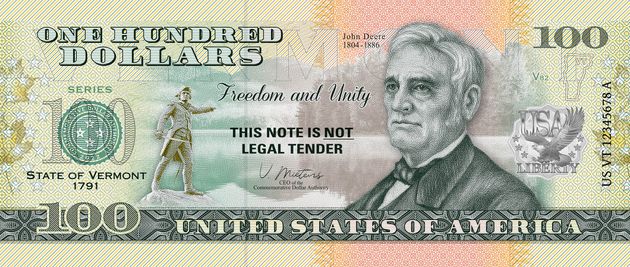 Souvenirschein 100 Dollar Vermont – Der Staat der Grünen Berge